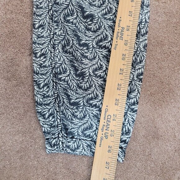 ANTHROPOLOGIE Rhys Utility Abstract Printed Joggers Linen Blend Gray White - Picture 6 of 11